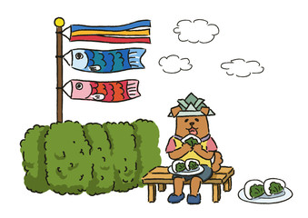 犬のイラスト［年中行事］