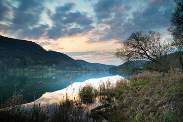sunset in the mountains