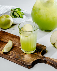 apple lemonade on the table