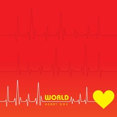 illustration World Heart Day Background stock vector