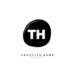 T H TH Initial logo template vector. Letter logo concept