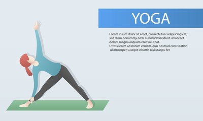 Lifestyle and heath care concept,Young beautiful woman practicing yoga,Relax activity,exercise, fitness,body balance,Vector illustration.