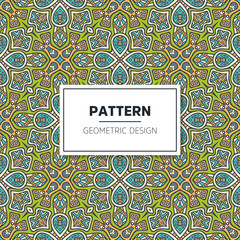 Seamless mandala islamic pattern. Vintage elements