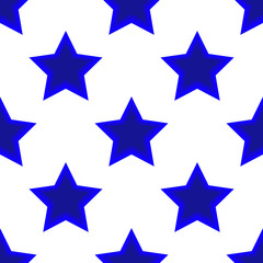 Blue star seamless on white backround EPS 10