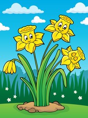 Narcissus flower theme image 2
