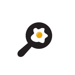 Scrambled egg logo design template