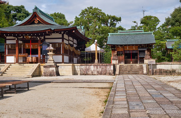 Naklejka premium Shikichi-jinja Shrine (Wara-tenjin). Kyoto. Japan