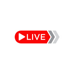 Live streaming text logo design template