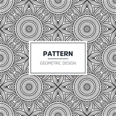 Seamless mandala islamic pattern. Vintage elements