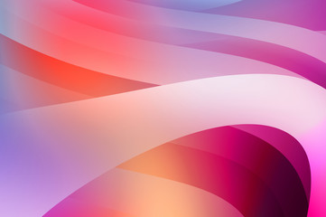 Abstract background with colorful gradient. Vibrant graphic wallpaper with stripes design. Fluid 2D illustration of modern movement.