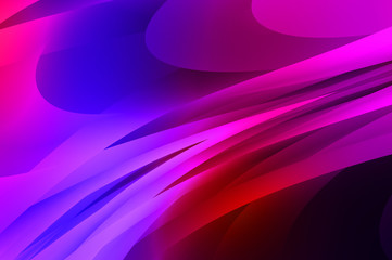 Abstract background with colorful gradient. Vibrant graphic wallpaper with stripes design. Fluid 2D illustration of modern movement.