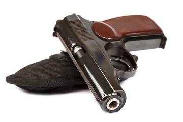 Gun pistol isolated on a white background.