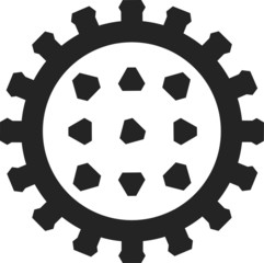 Corona-virus Pandemic Virus Cellular structure outline