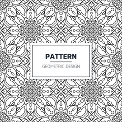 Seamless mandala islamic pattern. Vintage elements