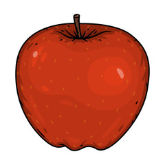 Red Apple isolated on a white background