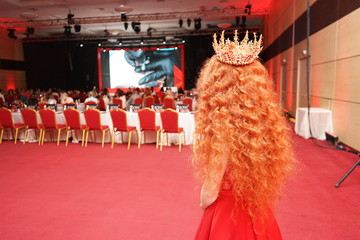 crown on a red background