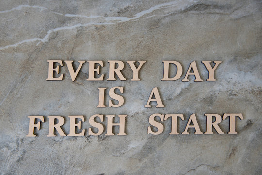 every day is a fresh start , concep image.