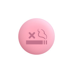 Smoking Prohibited -  Modern App Button
