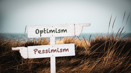 Street Sign Optimism versus Pessimism