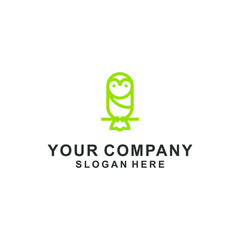 green owl company logo vector