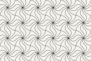 Geometric seamless pattern. Vector background with abstract line texture. Neutral monochrome wallpaper, black white simple light linear ornament for wrapping paper, textile. Decorative design element