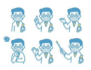 Male doctor wearing a mask