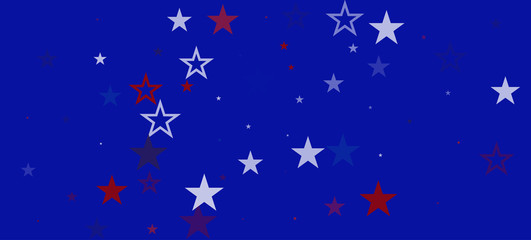 Obraz na płótnie Canvas National American Stars Vector Background. USA Independence President's 4th of July Veteran's Memorial Labor 11th of November Day 