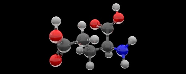 3d glutamic acid glass molecule