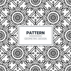 Seamless mandala islamic pattern. Vintage elements