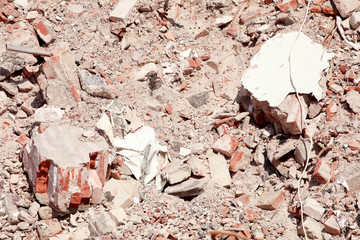 Hausabriss, Mauerreste und  Trümmer eines abgerissenen Hauses,  Bremen, Deutschland, Europa