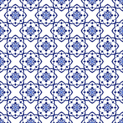 Azulejos portuguese traditional ornamental tile