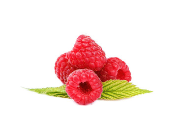 Fruits raspberries isolated on a white background