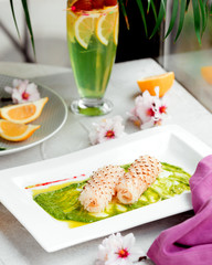 fish rolls on the table