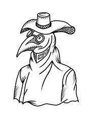 black and white illustration of a hat