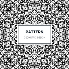 Seamless mandala islamic pattern. Vintage elements