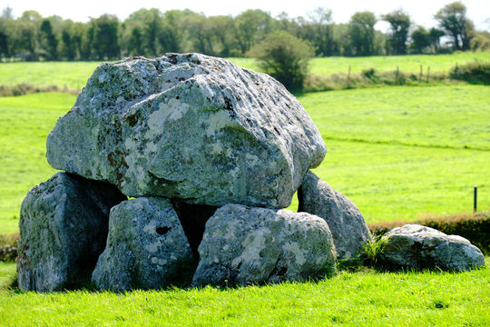 Tomb in the Carrowmore Megalithic Cemetery, County Sligo, Ireland.