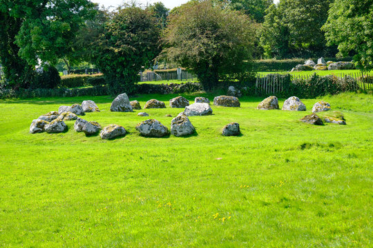 Tomb in the Carrowmore Megalithic Cemetery, County Sligo, Ireland.