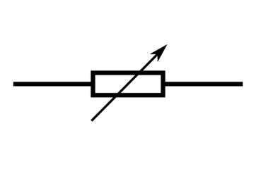 Adjustable resistor symbol