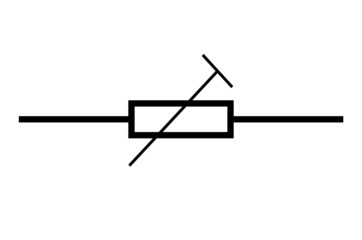 Adjustable resistor symbol