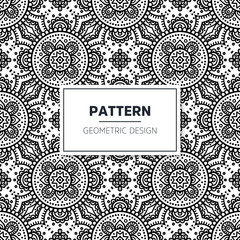 Seamless mandala islamic pattern. Vintage elements
