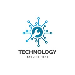 Fototapeta premium Digital service logo design inspiration vector template