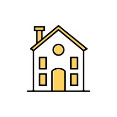Vector home or house icon isolated on white background