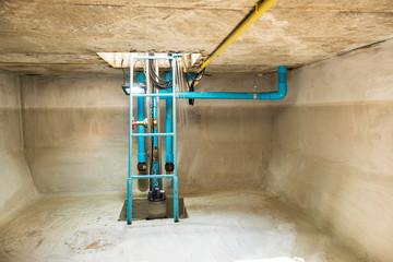 inside of underground water tank, confined space - 337283202
