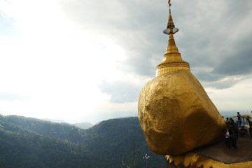Golden rock in Myanmar