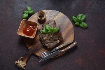 Grilled premium rib eye steak