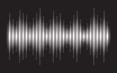 Sound waves oscillating dark light