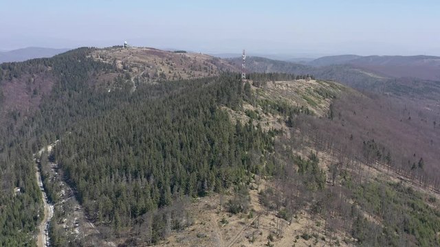 Aerial view of relaxation resort Kojsovska hola in Slovakia