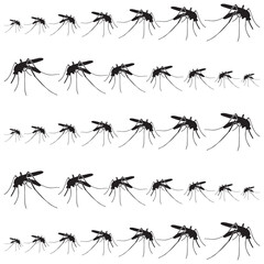 Mosquito insect animal logo vector illustration template
