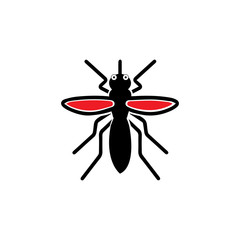 Mosquito insect animal logo vector illustration template
