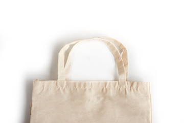  Eco shopping bag made of fabric. The concept of nature protection, ecology